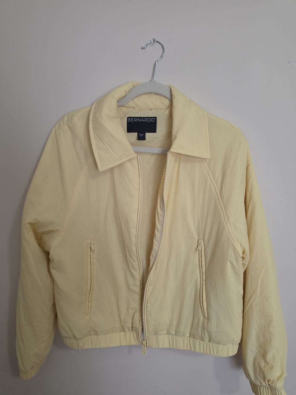 Bernardo Women's Pale Yellow Zip-Front Jacket